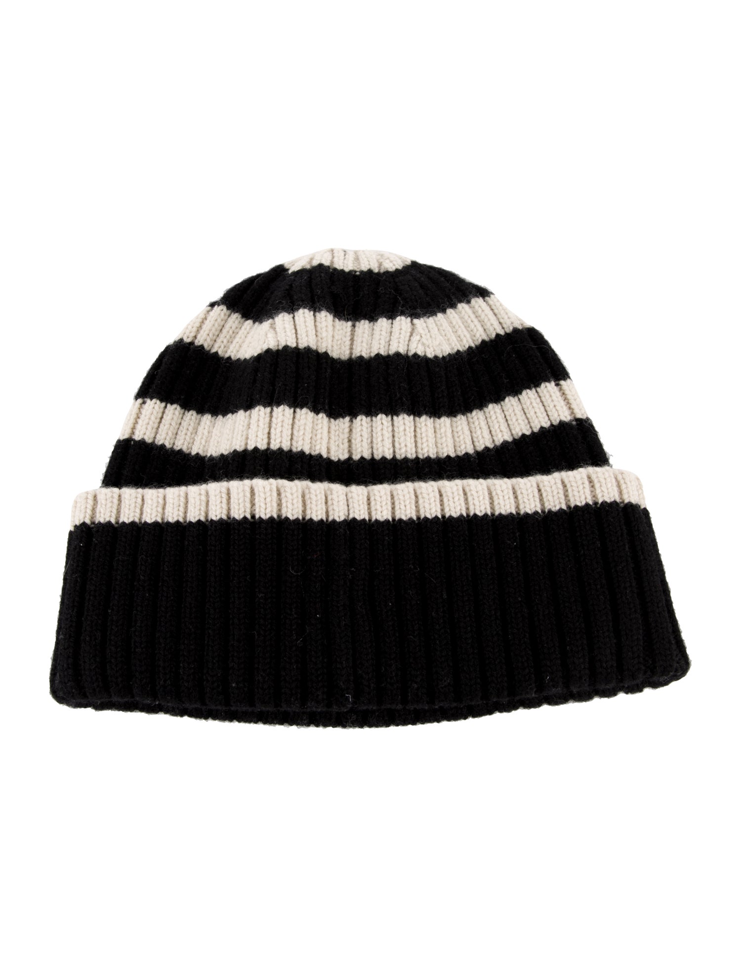TOTEME womens black stripe print beanie