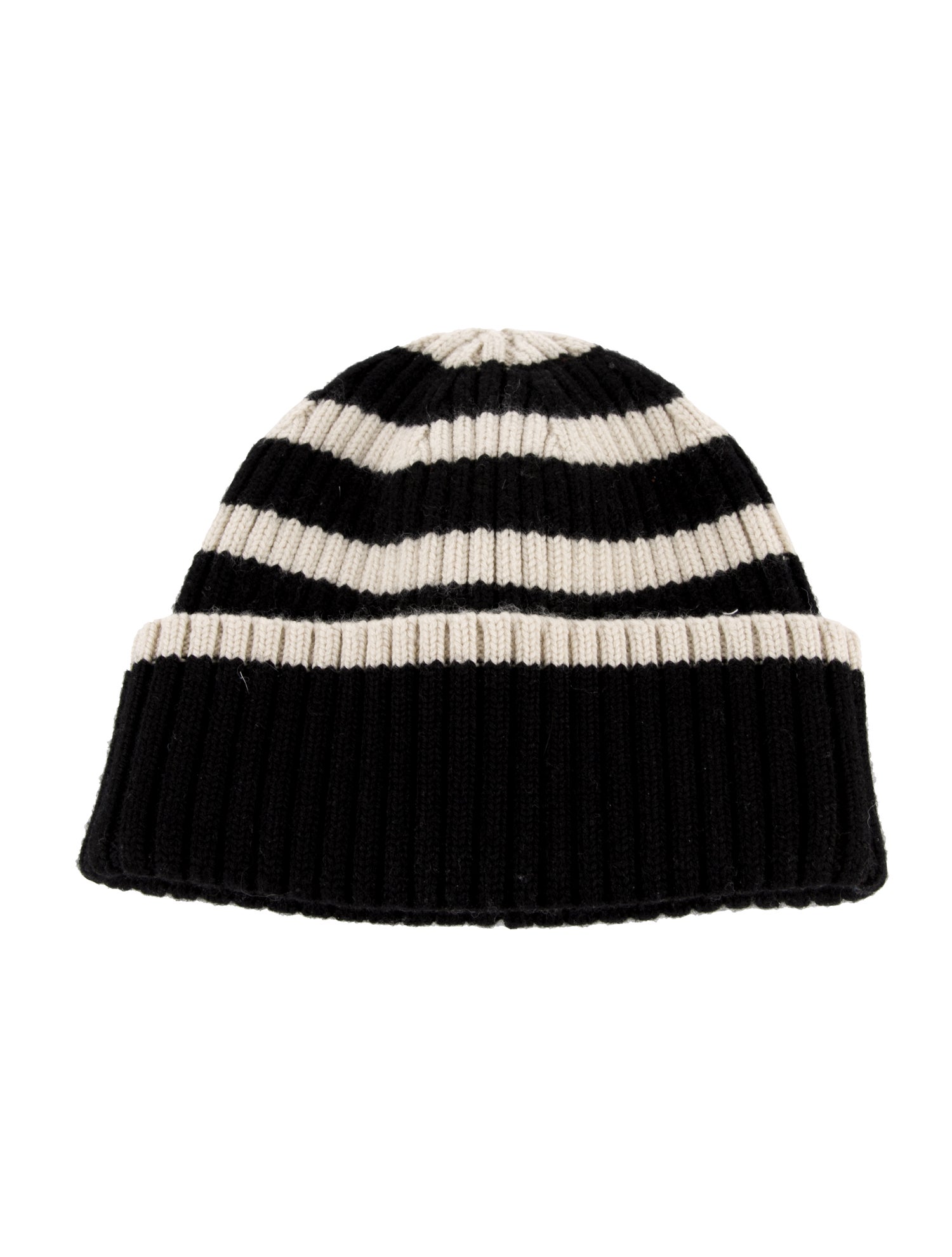 TOTEME womens black stripe print beanie