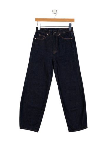 Pre-owned Totême High-rise Straight Leg Jeans In Blue