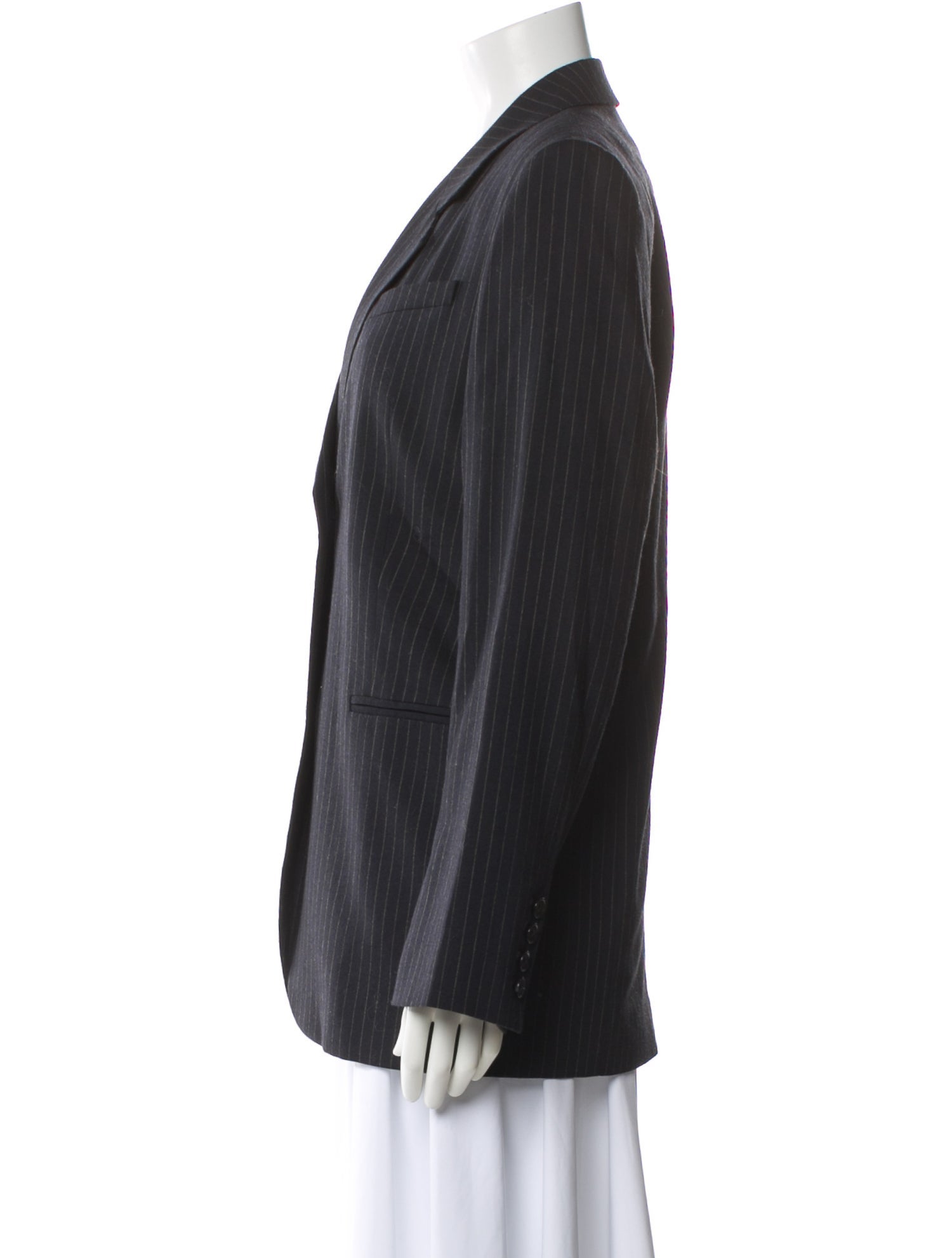 TOTEME Tailored Pinstriped Suit Jacket Wool Blazer