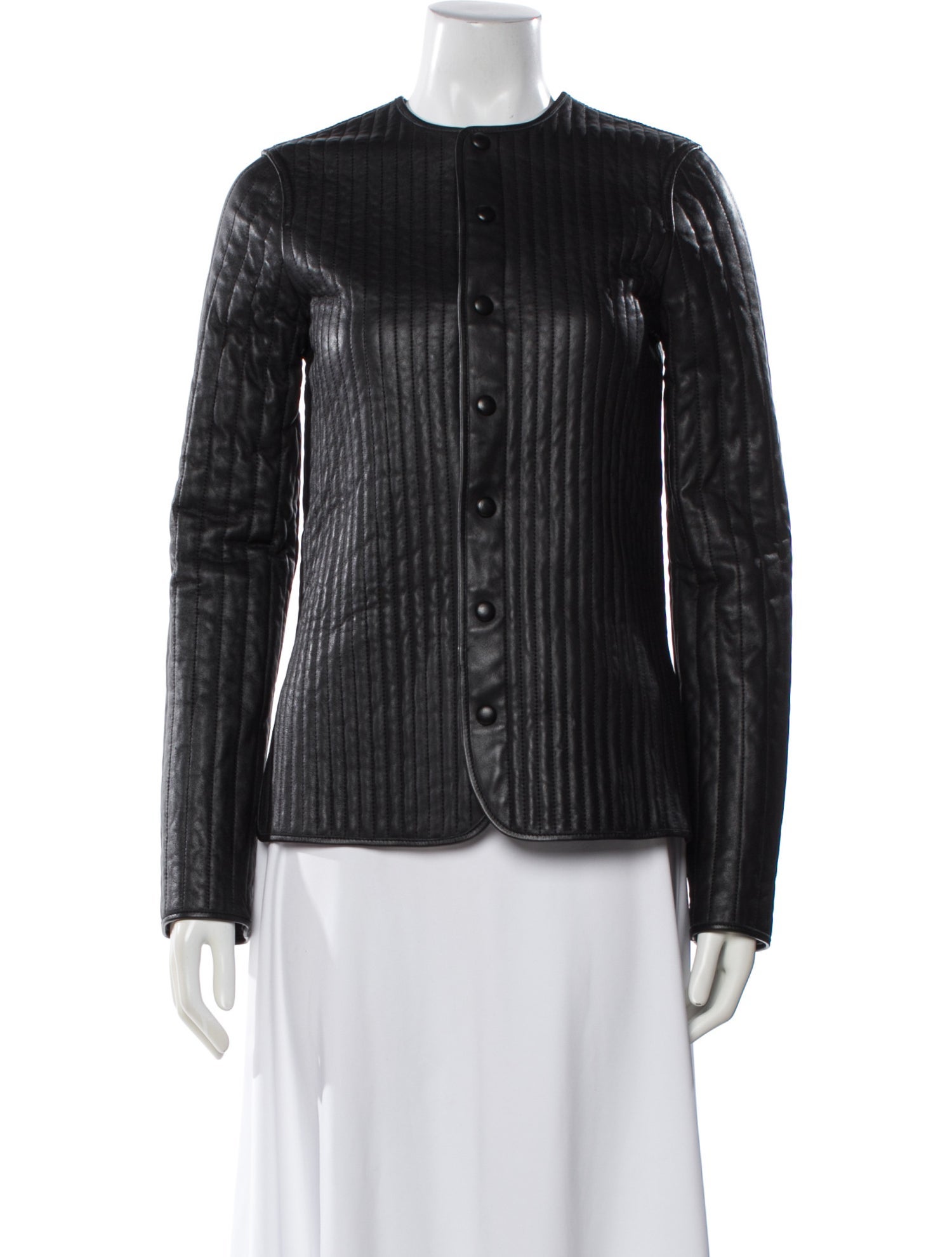 TOTEME Leather Striped Jacket w/ Tags