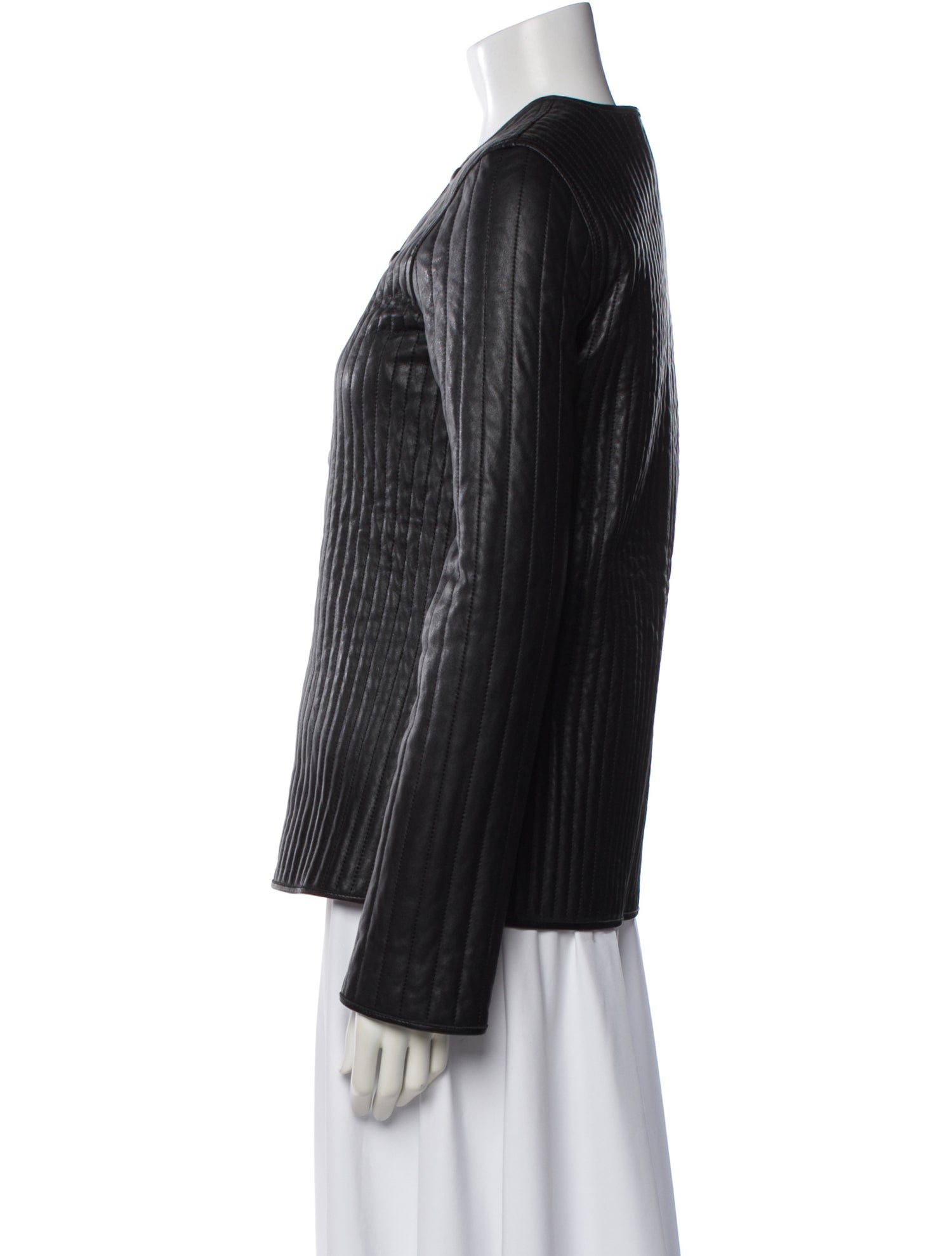 TOTEME Leather Striped Jacket w/ Tags