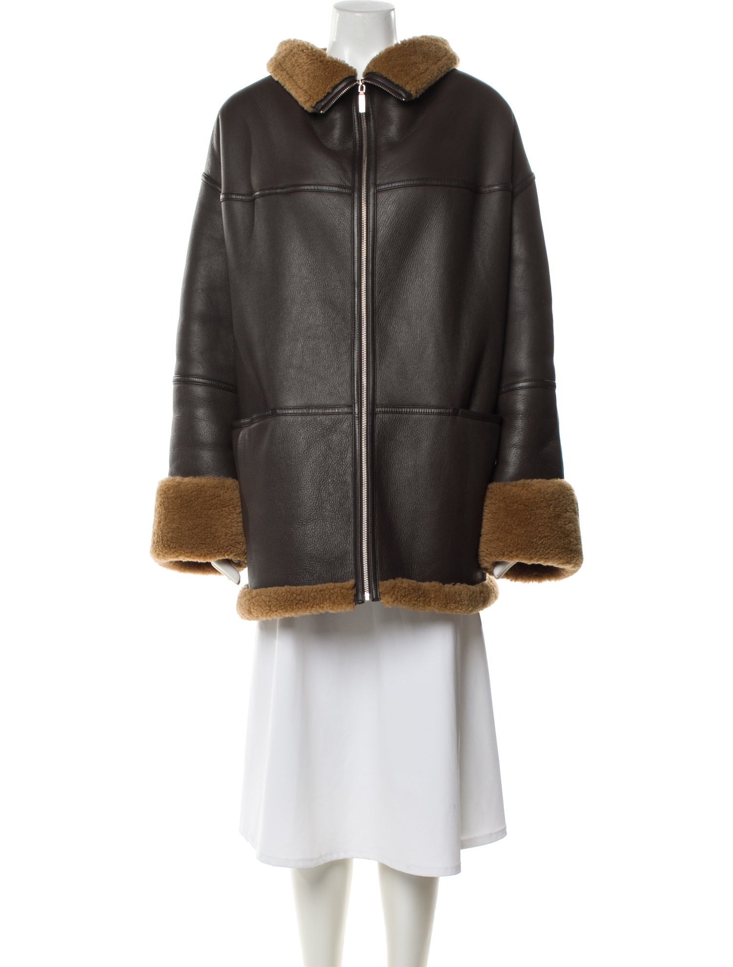 TOTEME Shearling Fur Coat