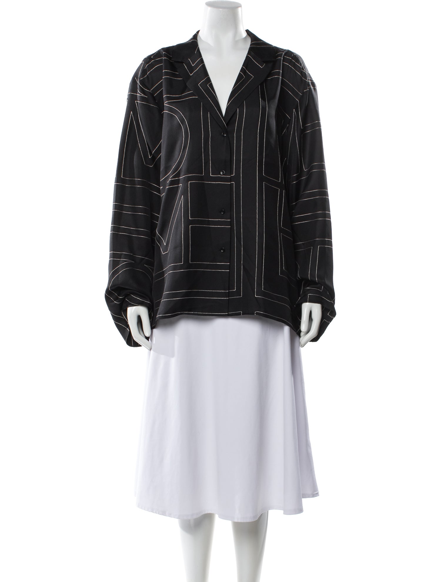 TOTEME Silk Embroidered Accent Pajamas w/ Tags