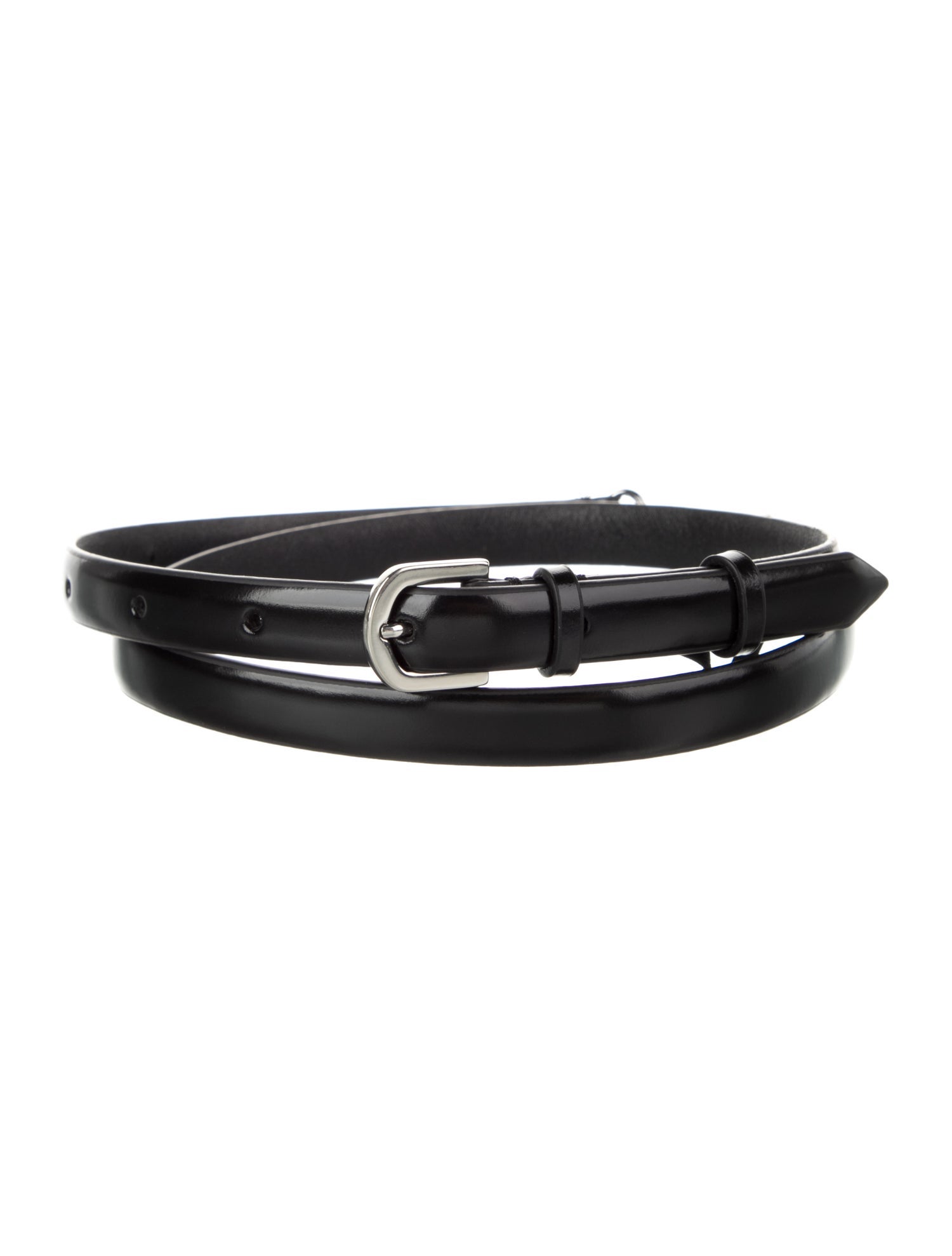 TOTEME Skinny Patent Leather Belt