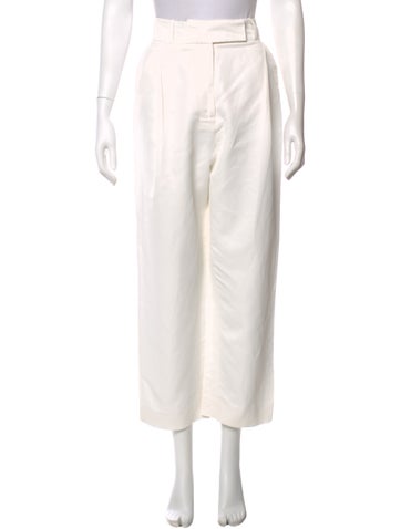 Pre-owned Totême City Sport Trouser Straight Leg Pants In White