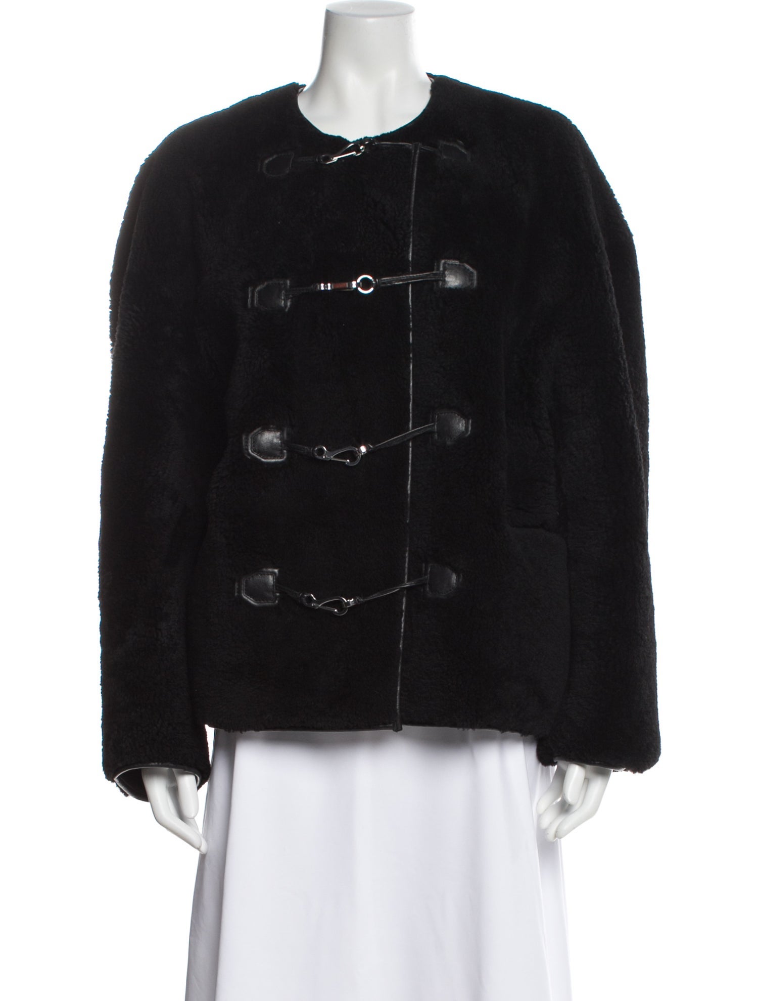 TOTEME Teddy Shearling Clasp Jacket Shearling Fur Jacket