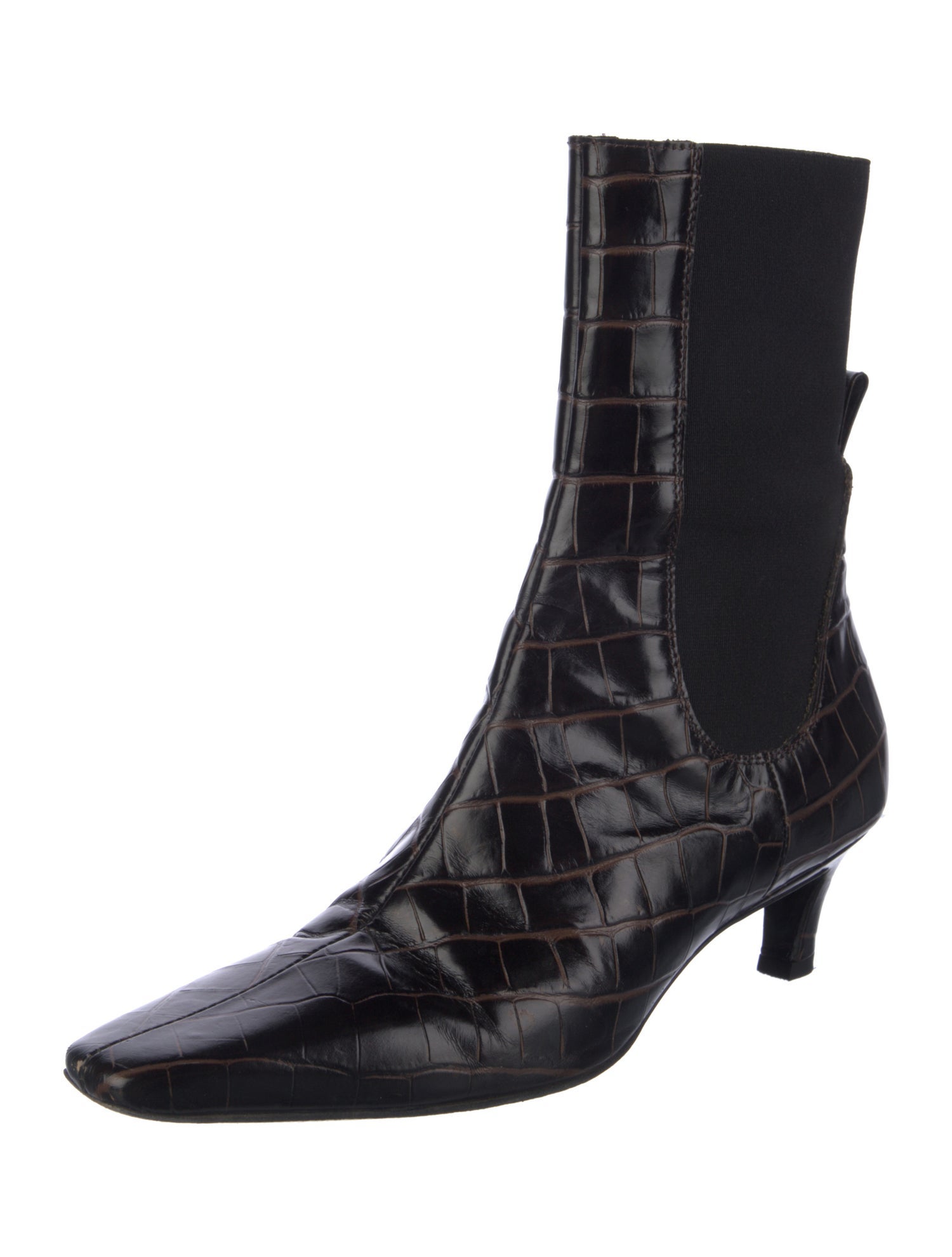 TOTEME Embossed Leather Chelsea Boots