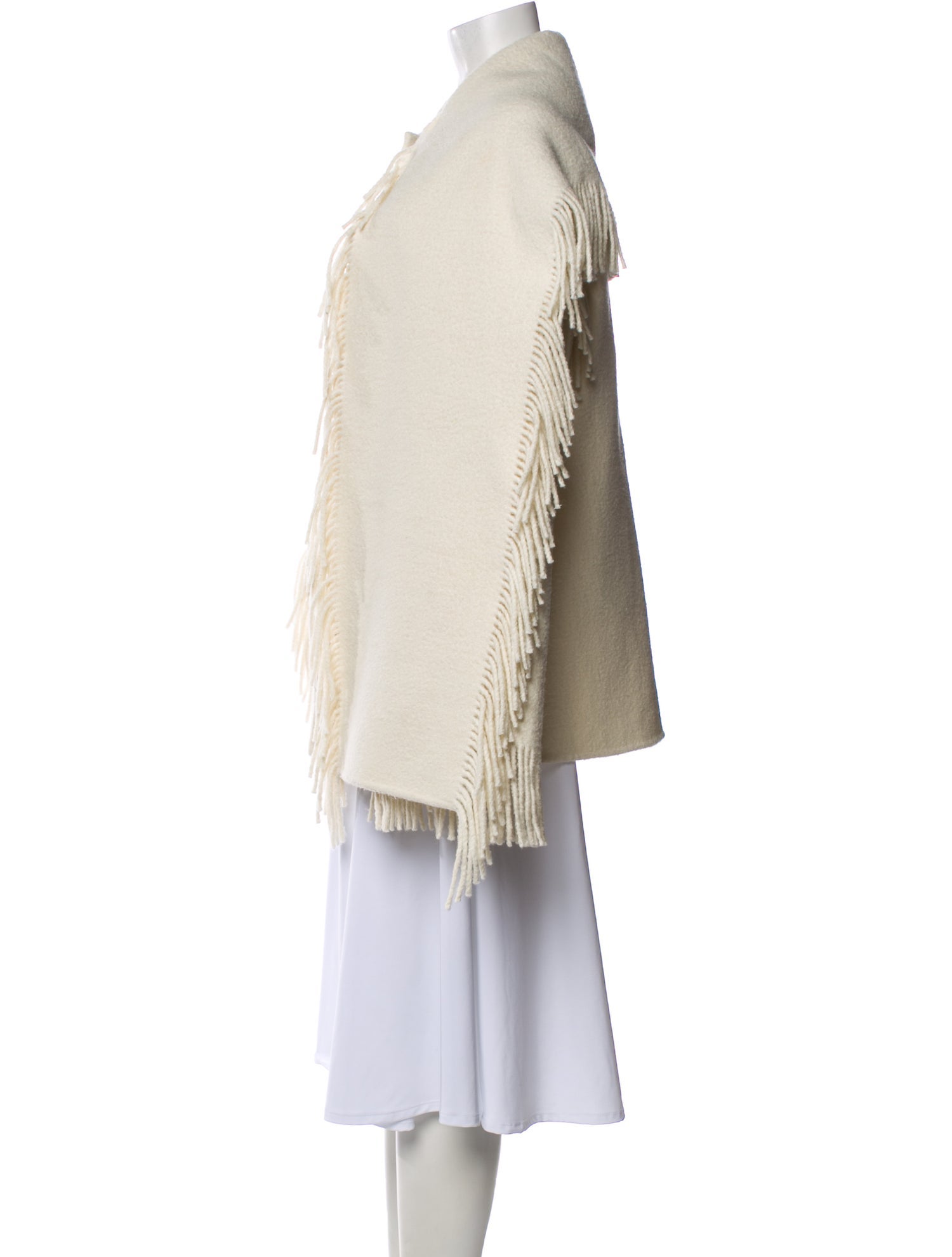 TOTEME Fringed Scarf Jacket Wool Coat