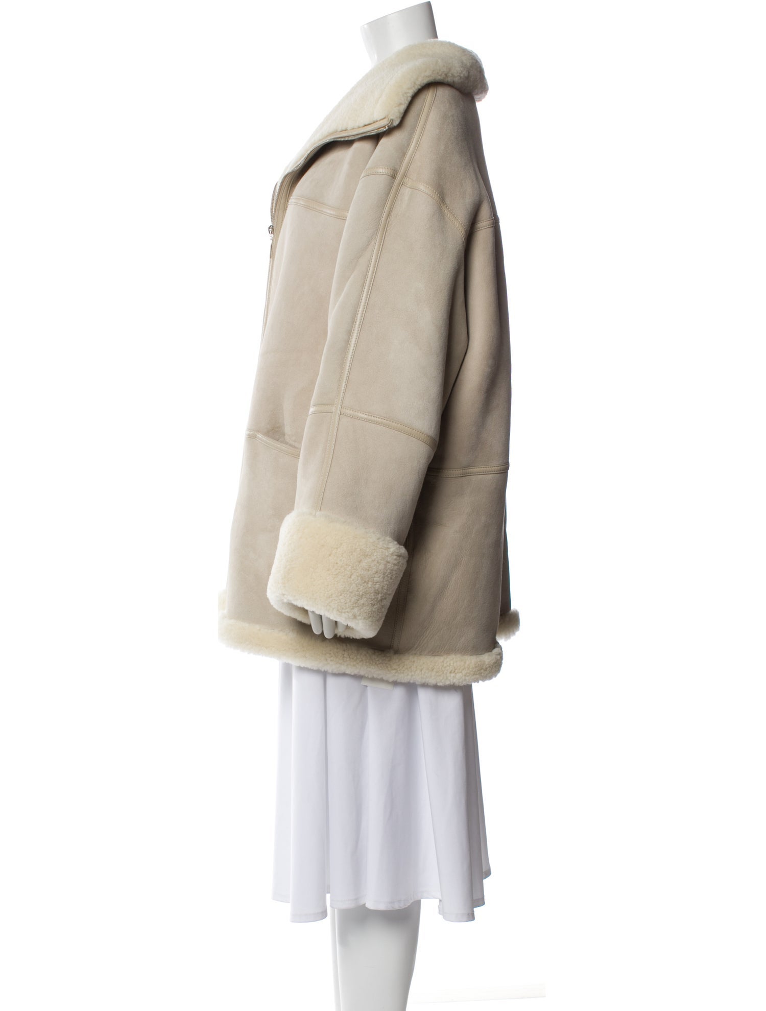 TOTEME Signature Shearling Jacket Shearling Fur Coat