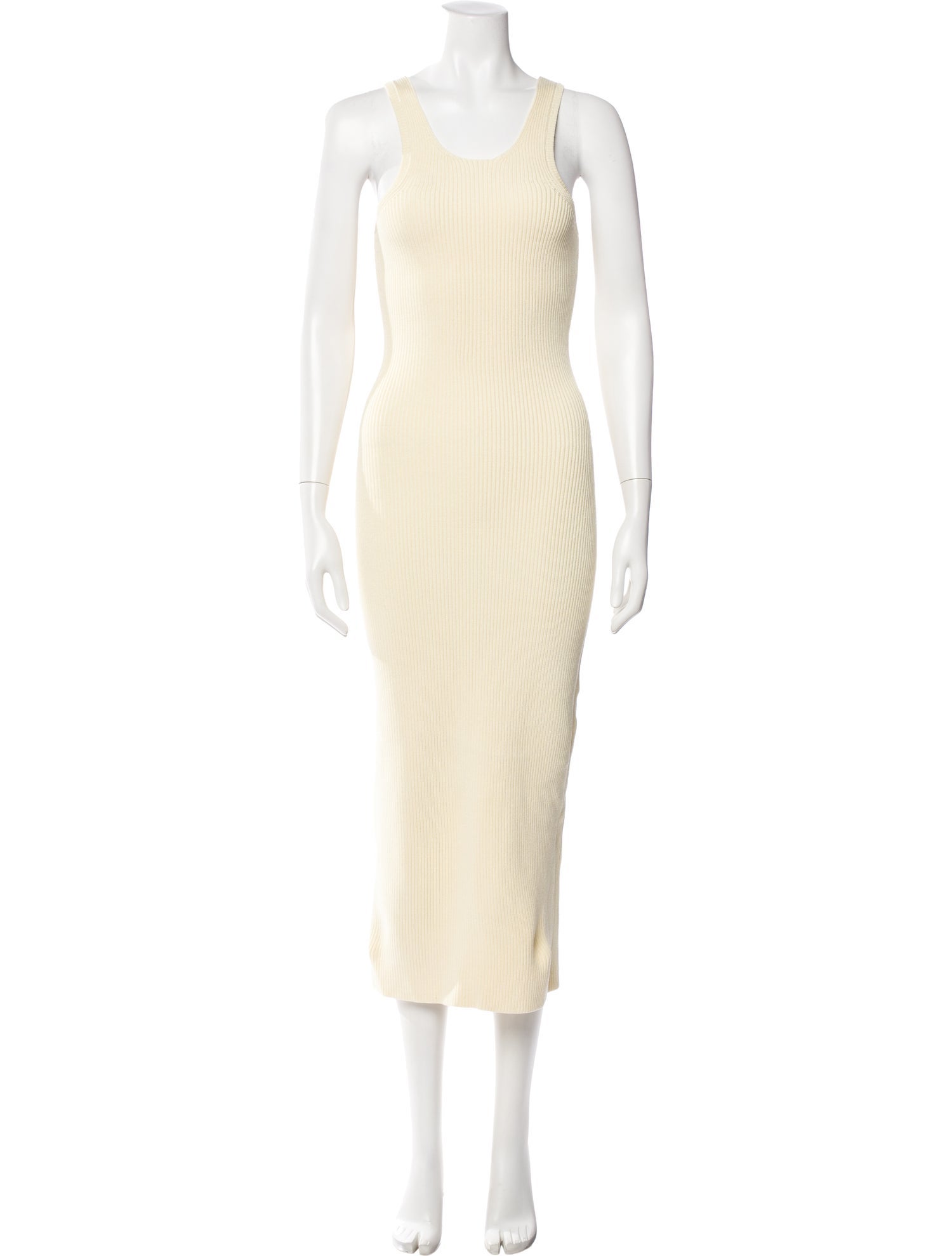 TOTEME Curved Compact Knit Midi Length Dress w/ Tags