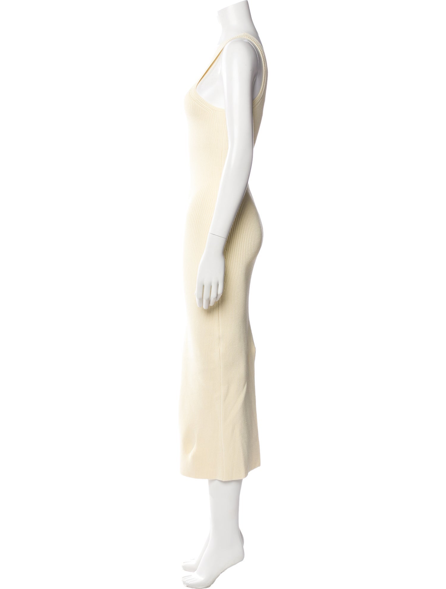 TOTEME Curved Compact Knit Midi Length Dress w/ Tags