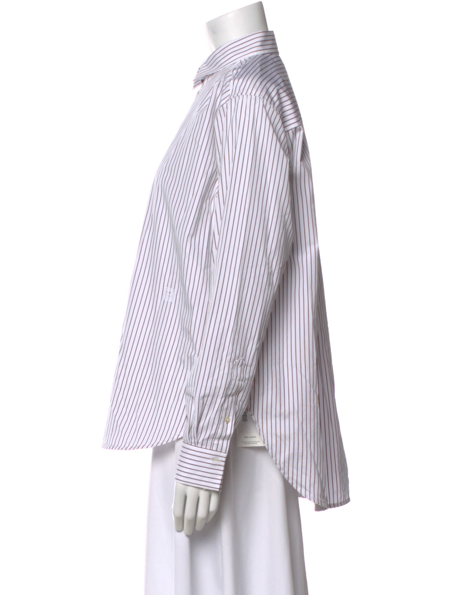 TOTEME Striped Long Sleeve Button-Up Top