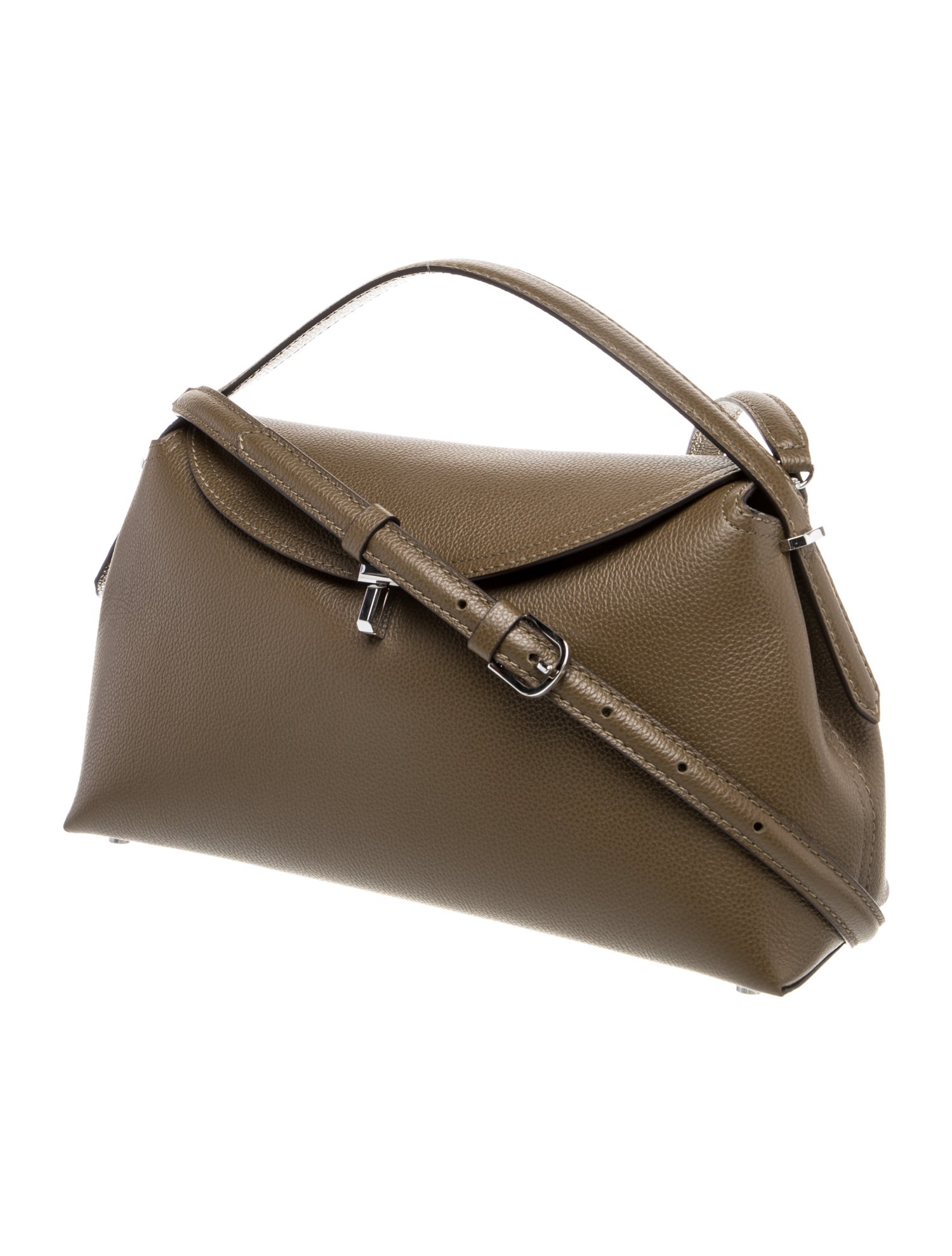 TOTEME Leather T-Lock w/ Strap - Green Shoulder Bags, Handbags