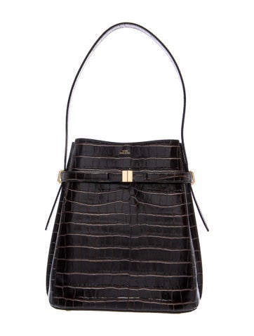 Pre-owned Totême Embossed Leather Tote In Brown