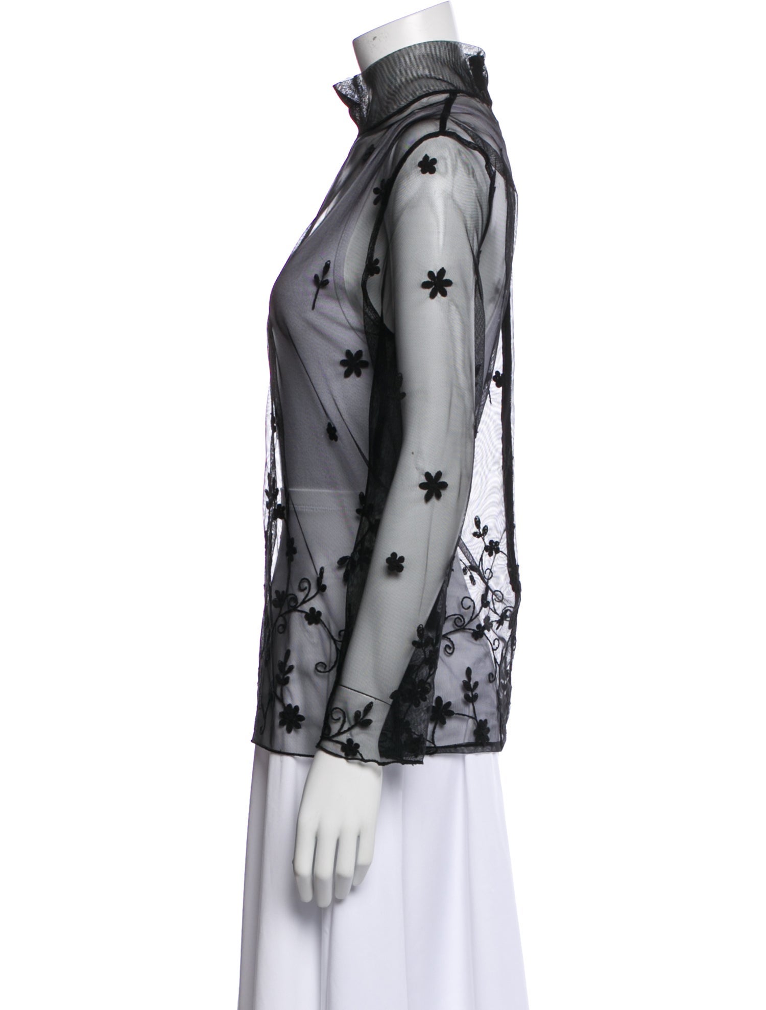 TOTEME Floral Tulle Floral Print Top w/ Tags
