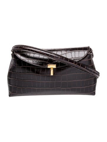Pre-owned Totême Embossed Leather Tote In Brown