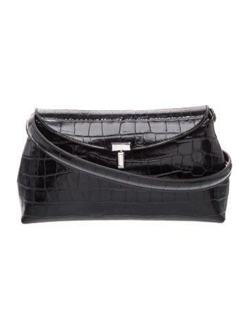 Pre-owned Totême Embossed Leather Tote In Black