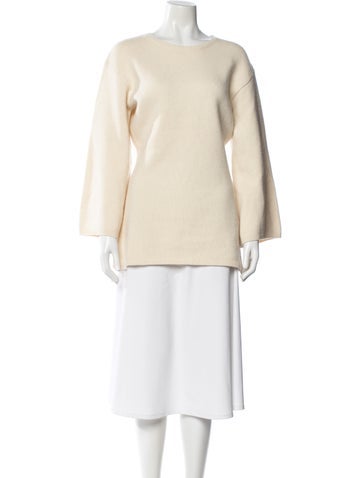 Pre-owned Totême Wool Bateau Neckline Sweater In Neutral