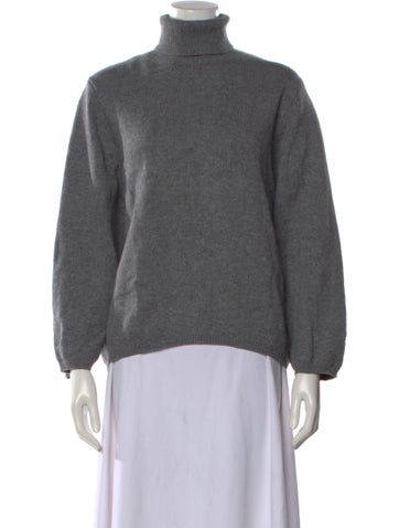 Pre-owned Totême Merino Wool Turtleneck Sweater In Gray