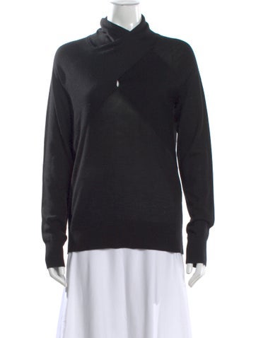 Pre-owned Totême Merino Wool Turtleneck Sweater In Black