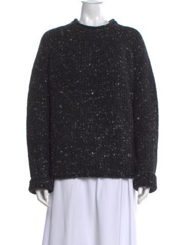 Pre-owned Totême Wool Crew Neck Sweater In Black