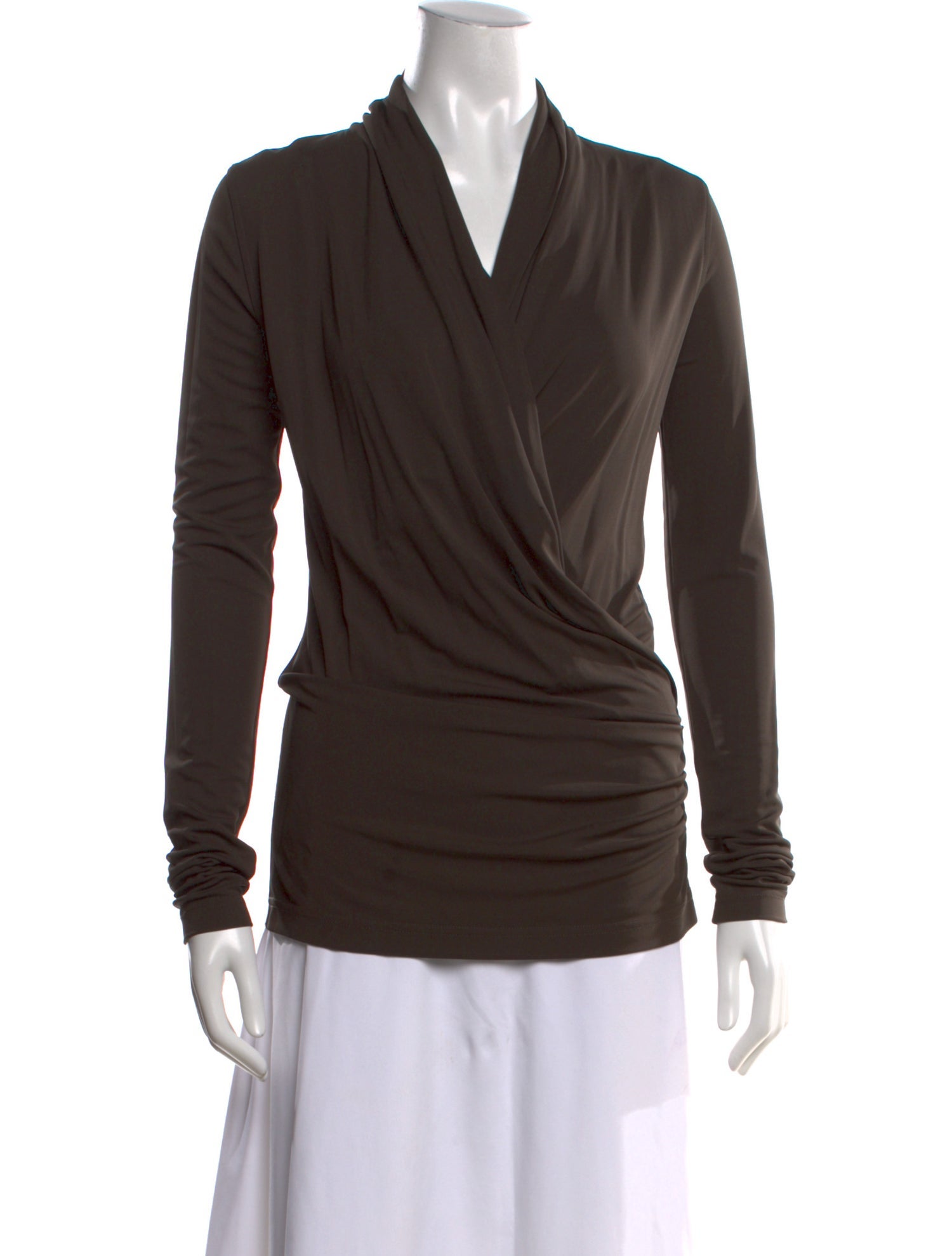 TOTEME Overlapped jersey top V-Neck Top