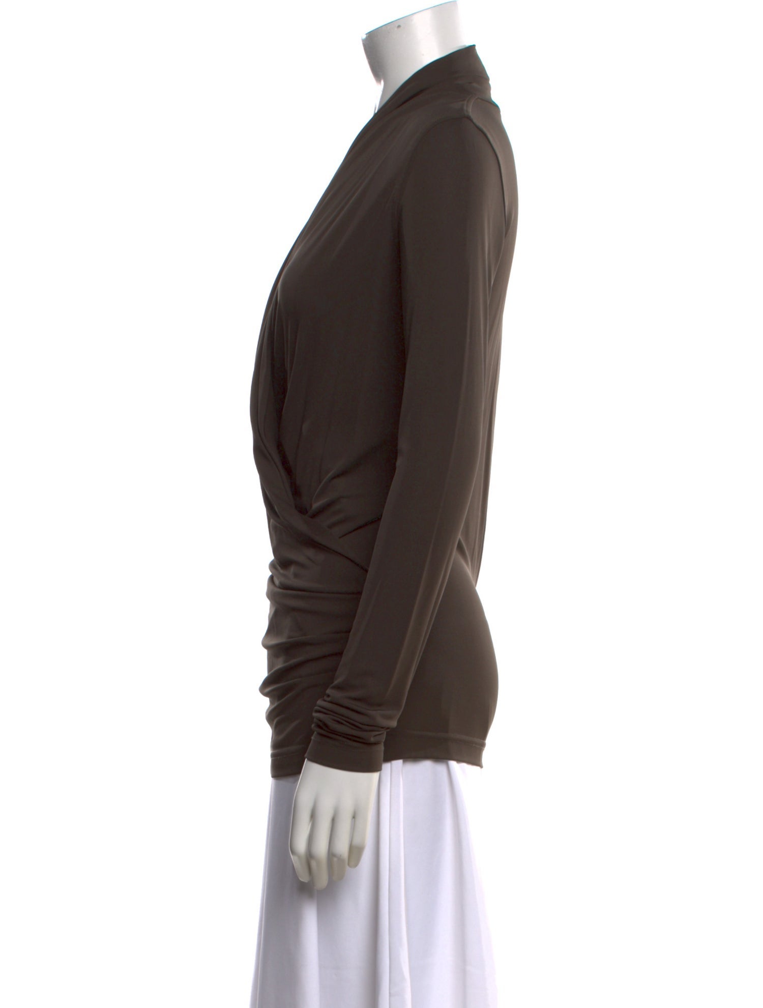 TOTEME Overlapped jersey top V-Neck Top