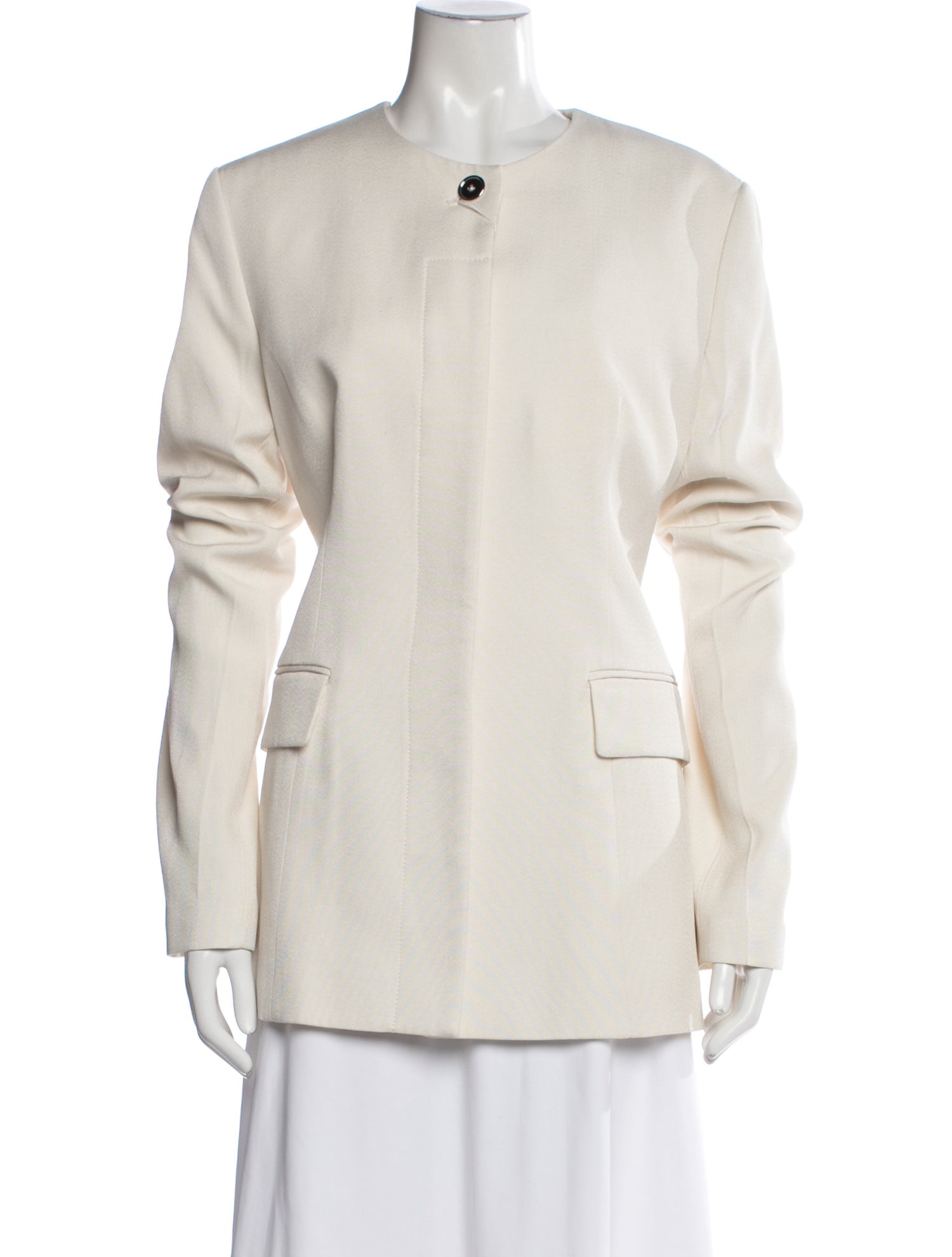 TOTEME Collarless Cinched Jacket Blazer