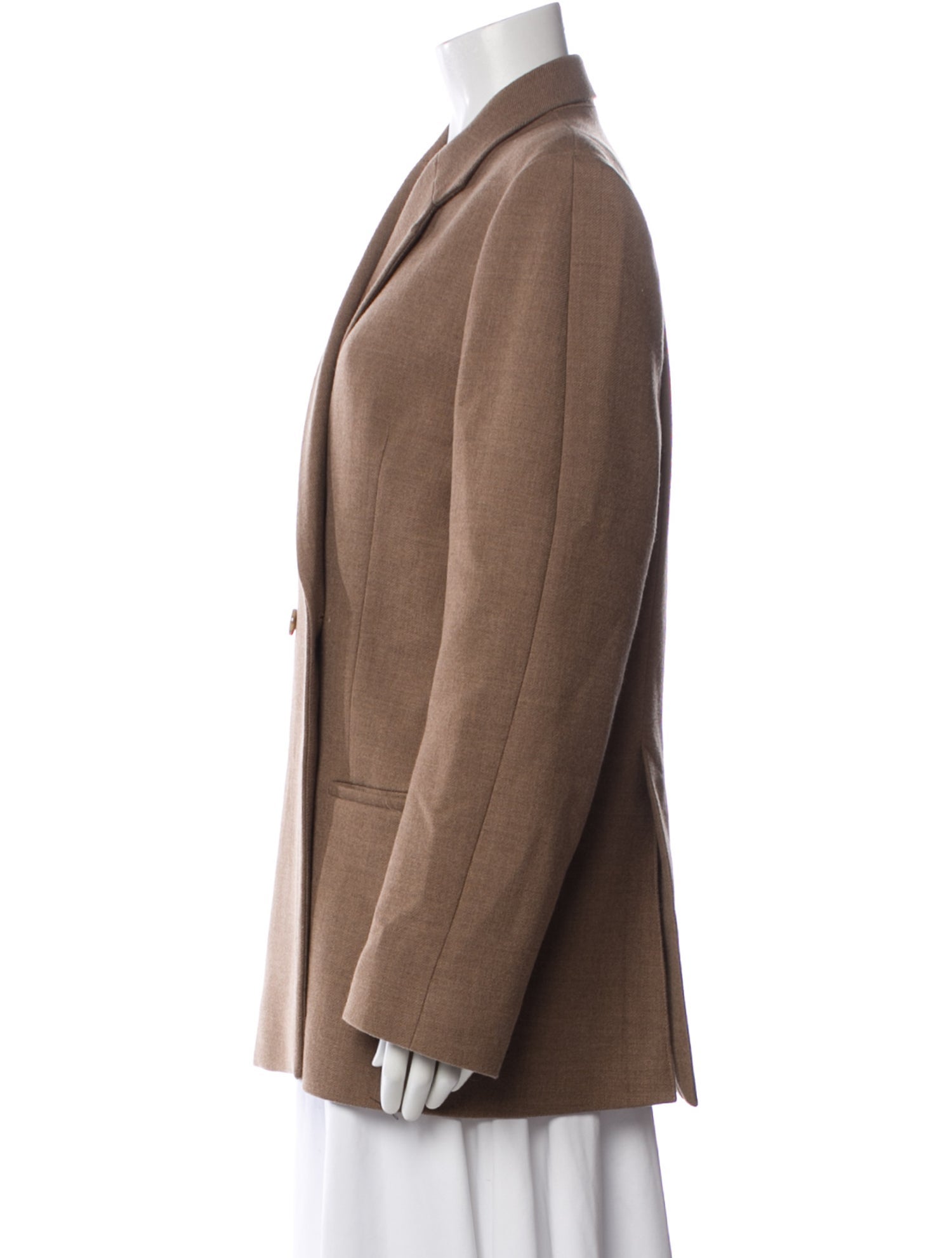 TOTEME Double Breasted Wool Slit Blazer Wool Coat