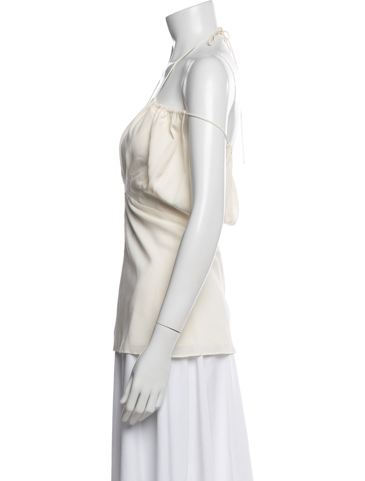 TOTEME Gathered Halterneck Top Silk Top w/ Tags