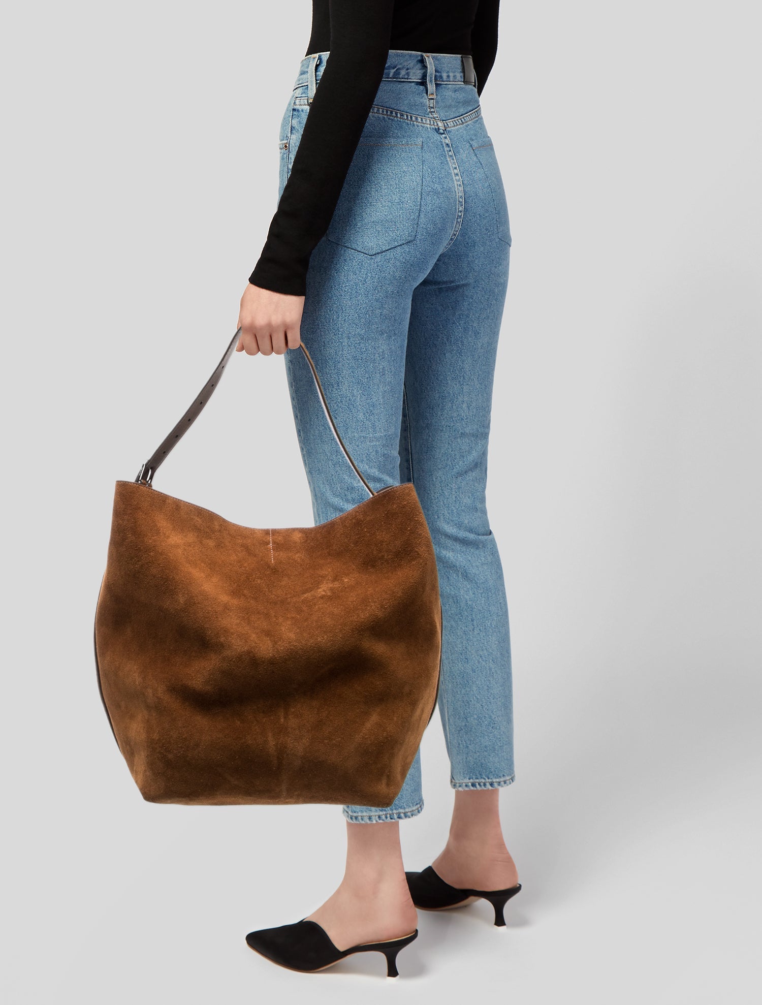 TOTEME Suede Belted Suede Tote