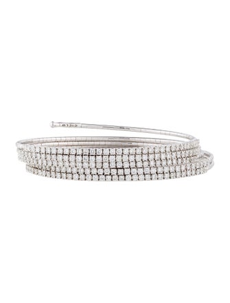Mattia Cielo 18K 3.50ctw Diamond Rugiada Five-Circle Wrap Bracelet
