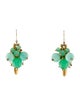 Ted Muehling Chrysoprase & Apatite Bug Cluster Drop Earrings