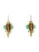 Ted Muehling Chrysoprase & Apatite Bug Cluster Drop Earrings