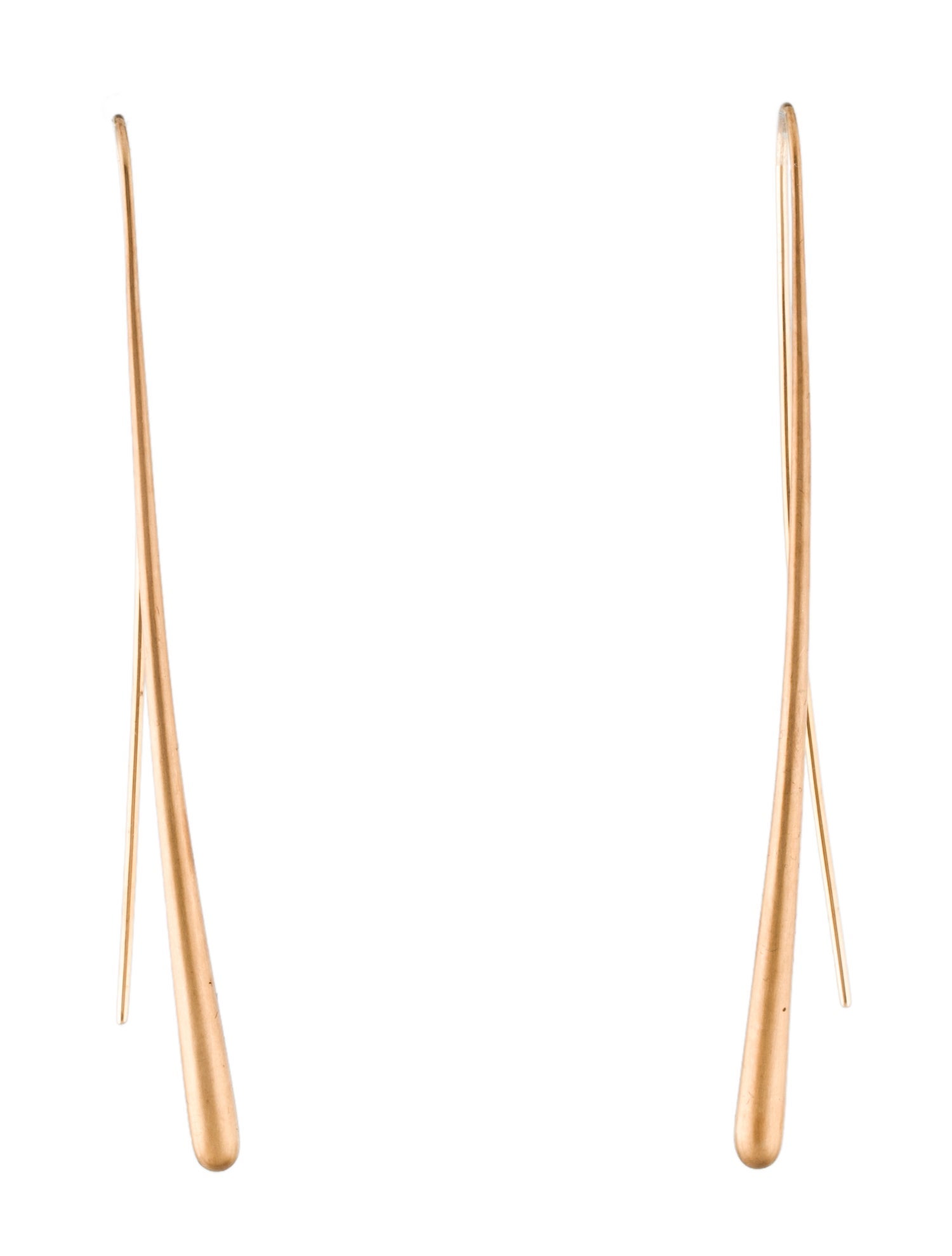 Ted Muehling 14K Long Drop Earrings