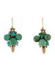 Ted Muehling Turquoise & Peridot Bug Cluster Drop Earrings