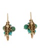Ted Muehling Turquoise & Peridot Bug Cluster Drop Earrings