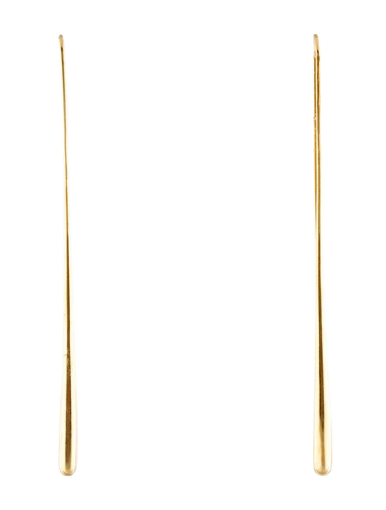 Ted Muehling 14K Long Drop Earrings