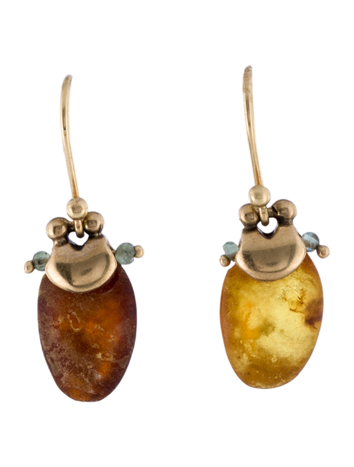 Ted Muehling Tourmaline & Resin Chip Earrings