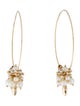 Ted Muehling 14K Pearl Cluster Hoop Earrings