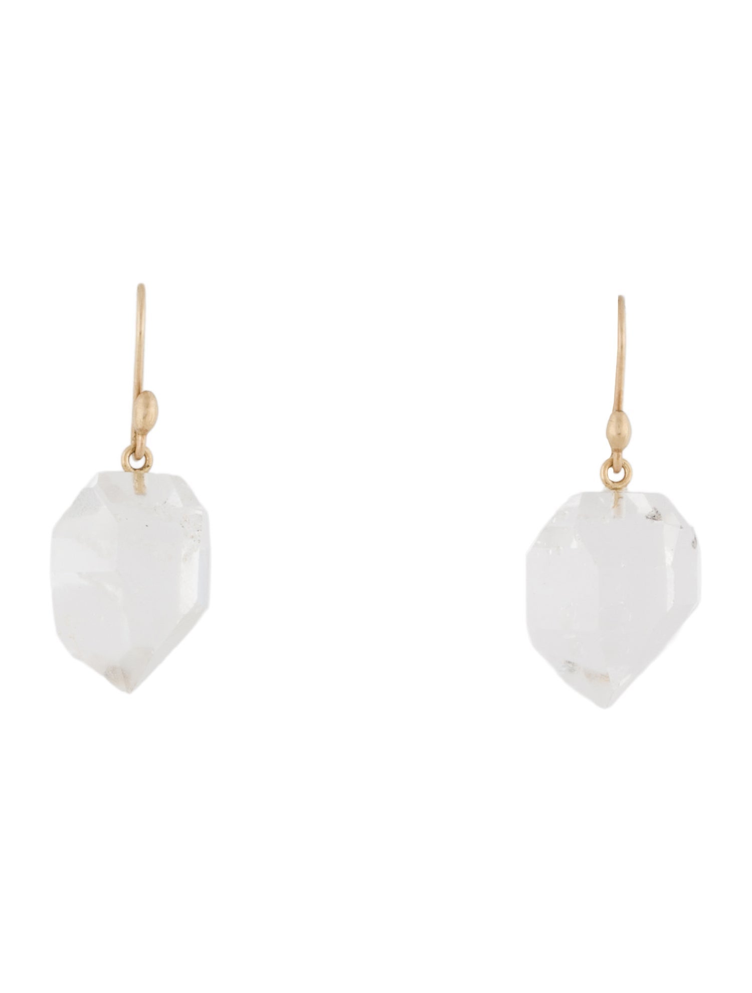 Ted Muehling 14K Quartz Drop Earrings