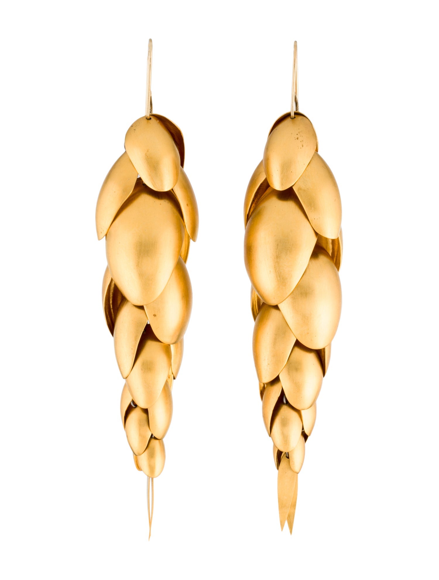 Ted Muehling Articulated Pinecone Drop Earrings