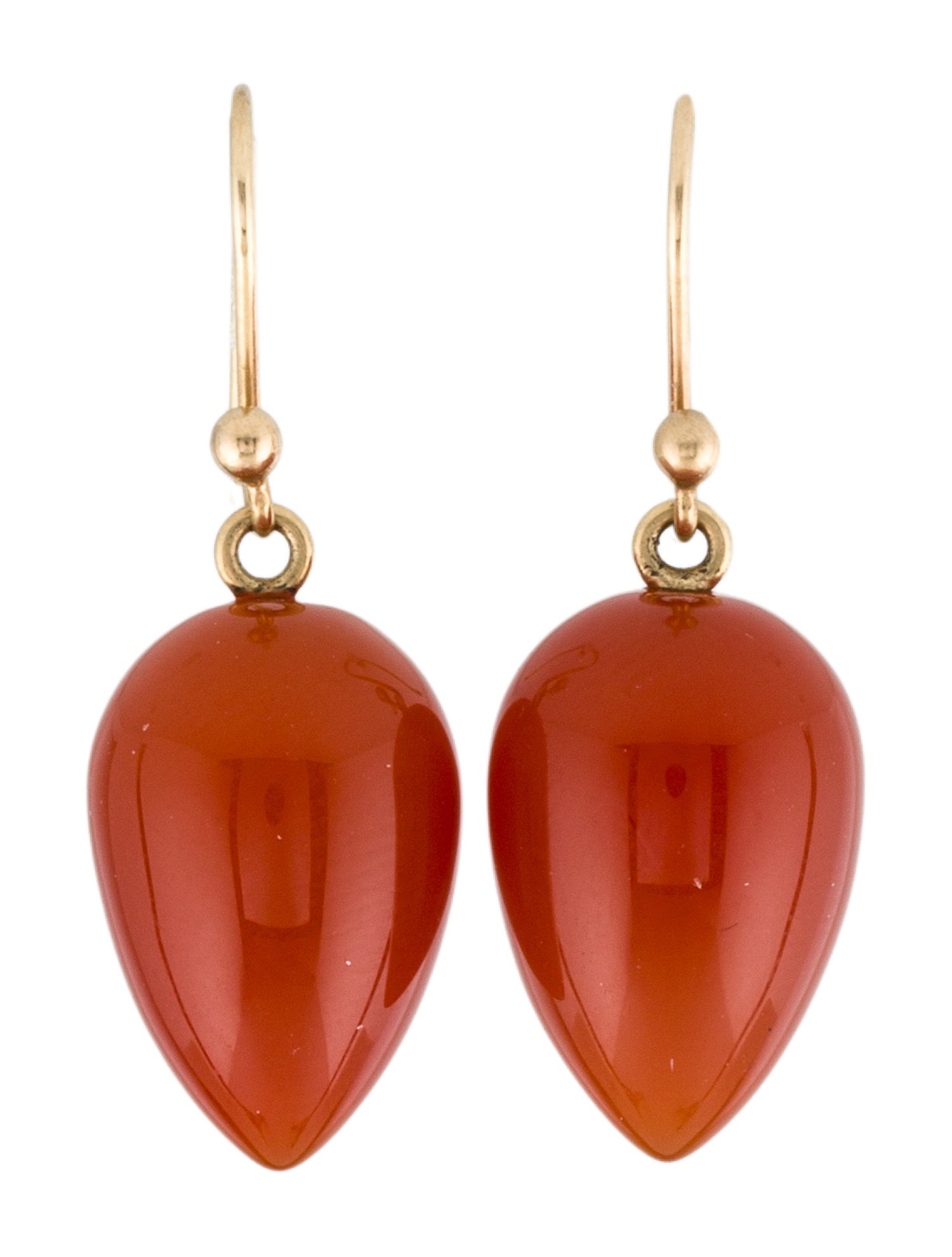 Ted Muehling 14K Carnelian Acorn Drop Earrings