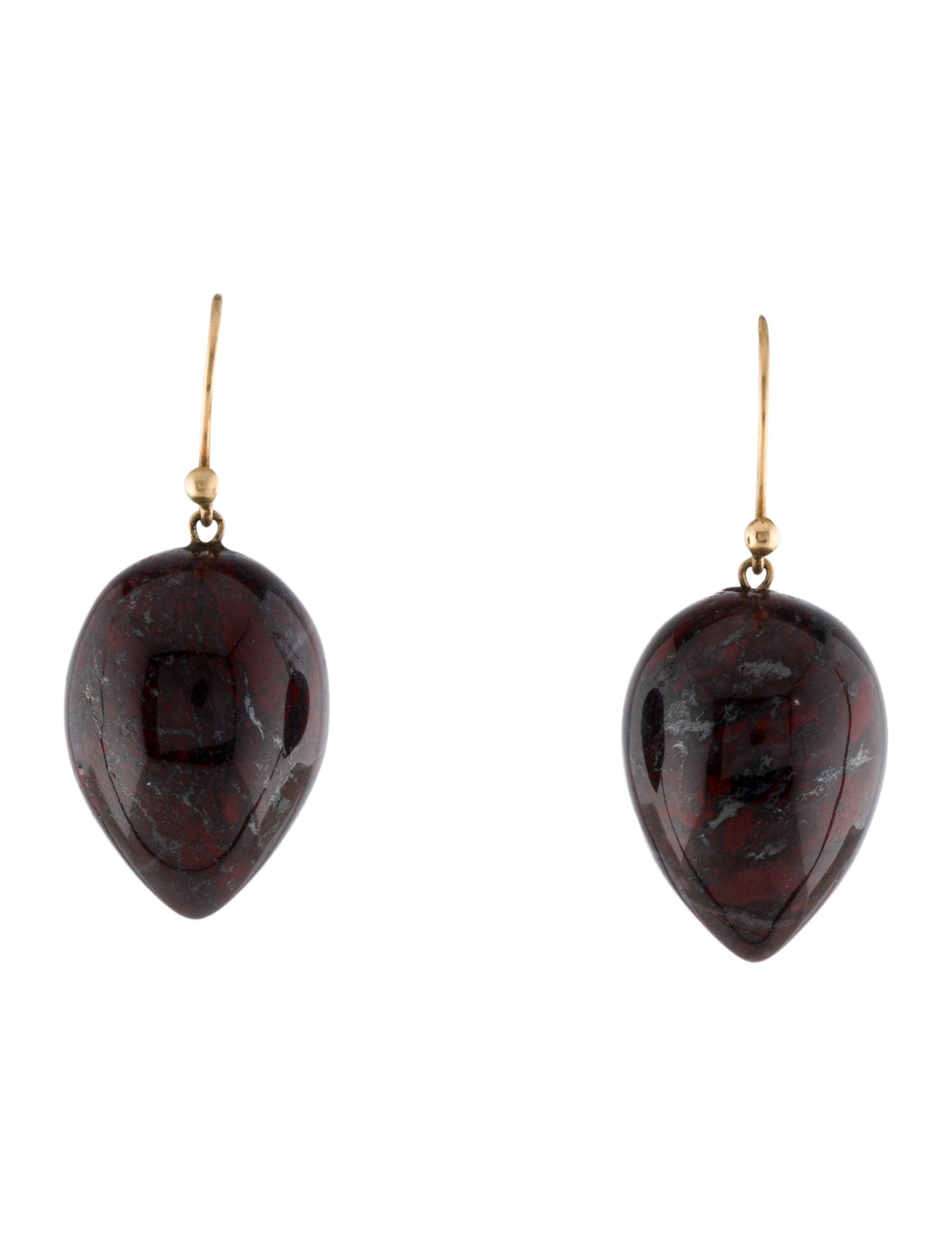 Ted Muehling 14K Jasper Acorn Earrings