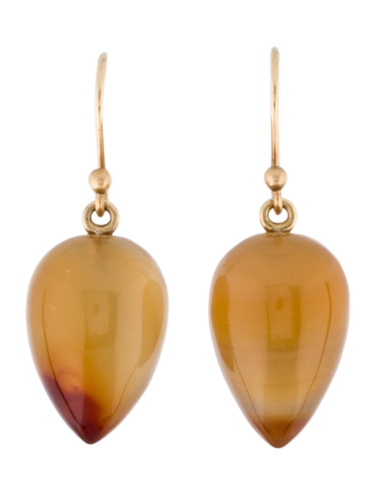 Ted Muehling 14K Agate Acorn Drop Earrings