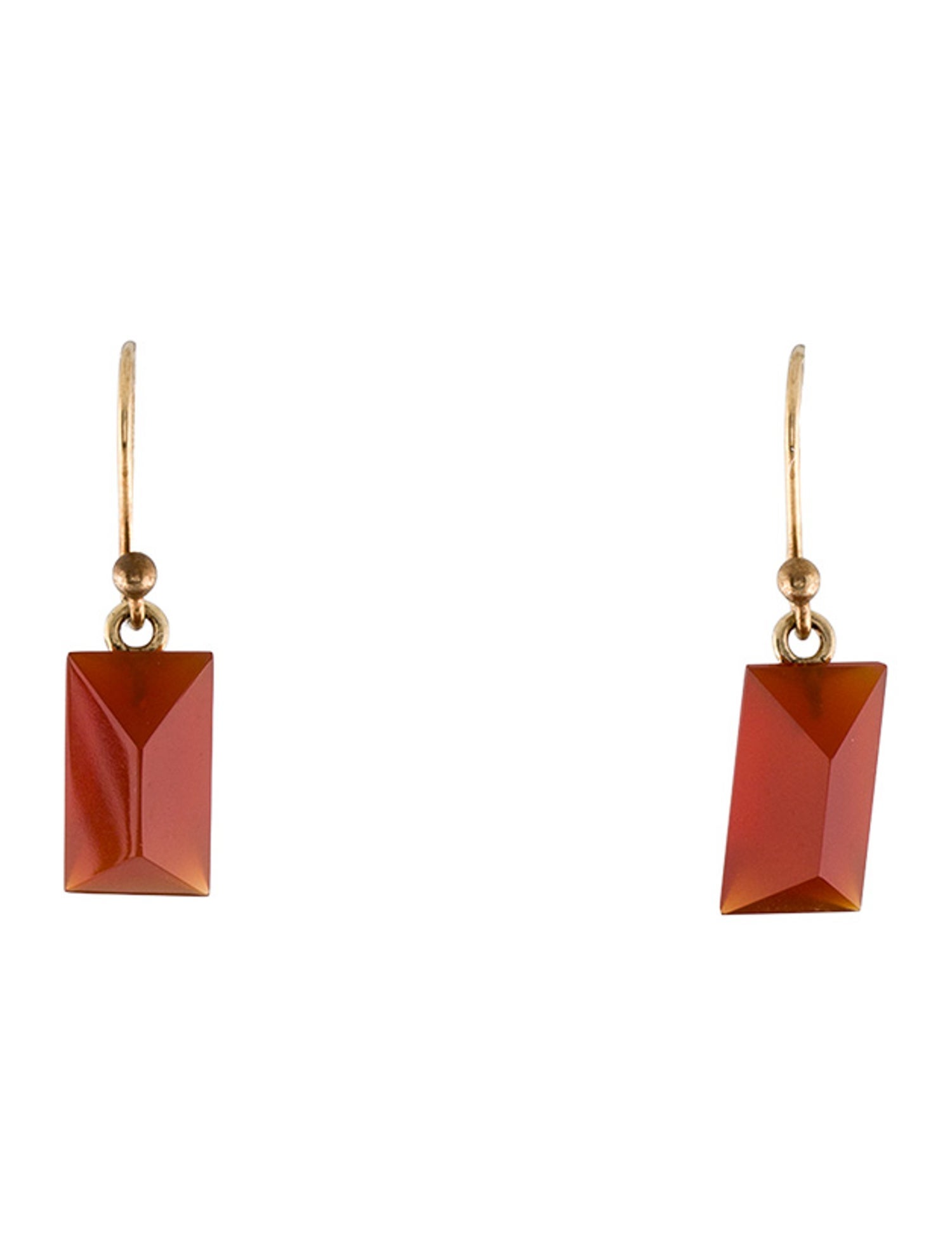 Ted Muehling 14K Carnelian Gems Drop Earrings