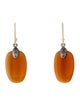 Ted Muehling Carnelian Stone Chips Drop Earrings