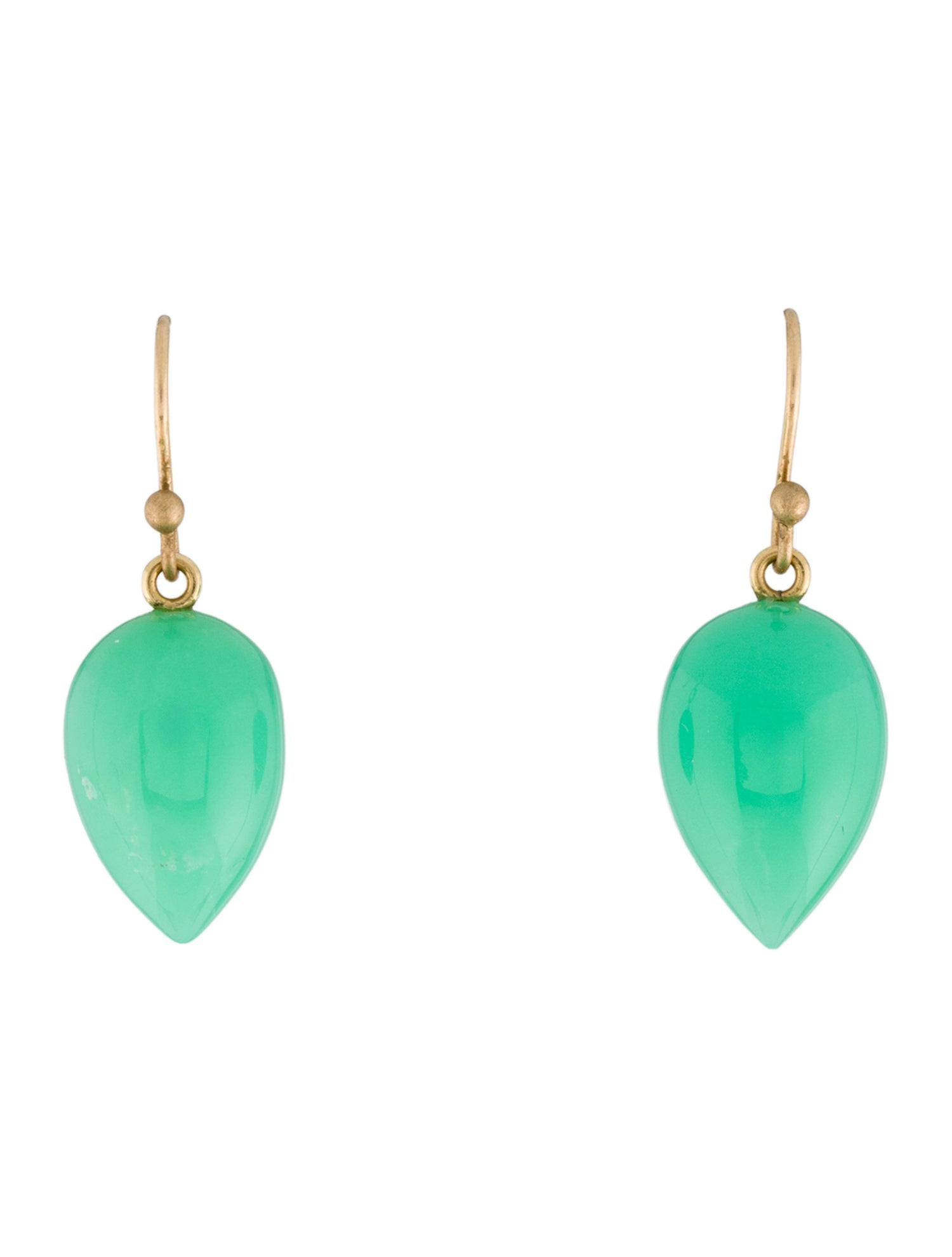 Ted Muehling 14K Chrysoprase Acorns Drop Earrings