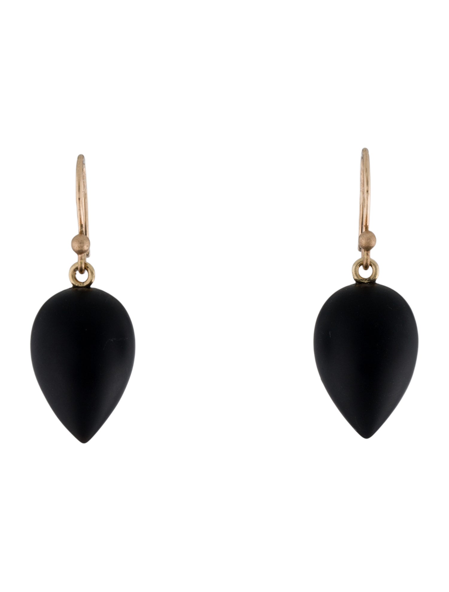 Ted Muehling 14K Onyx Acorns Drop Earrings